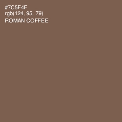 #7C5F4F - Roman Coffee Color Image